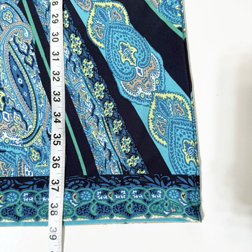 Chico’s Blue Green Paisley Print 3/4 Sleeve Dress Size 3/ XL - Picture 11 of 11